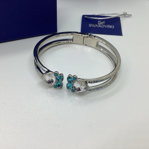 Swarovski Azore Bangle Cuff Blue Shade/Clear Crystal Authentic NEW 5037454 - Picture 3 of 4