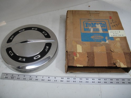 NOS Ford 1964 65 Fairlane Thunderbolt 427 10 1/2 Hubcap "FORD" letters / black