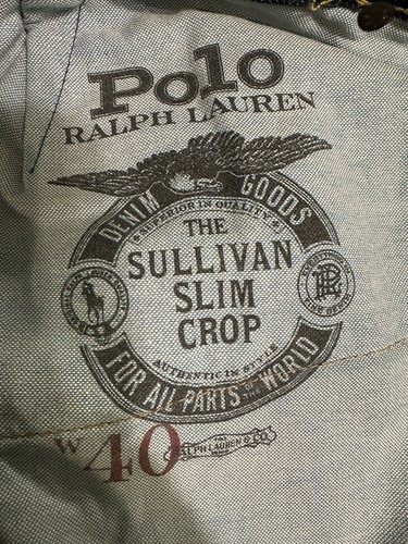 Polo Ralph Lauren Jeans Men Size 40x32 Sullivan Slim Crop Gold Skull Button Fly! - Picture 15 of 19