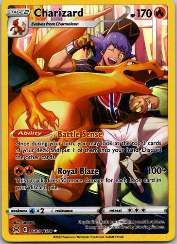 Charizard TG03/TG30 Swsh11: Lost Origin Trainer Gallery Holo-LP - Picture 1 of 3
