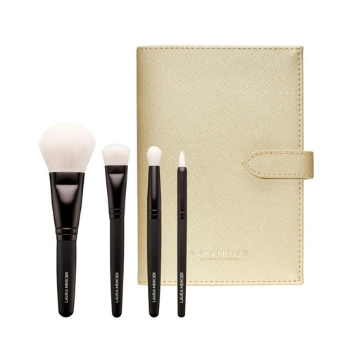 NUEVO Laura Mercier 5 piezas Juego de brochas de viaje colección - Beige - Imagen 2 de 2