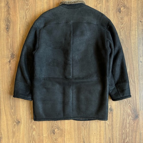 Bally Shearling Jacket Cerruti 1881 Ing. Sheepskin Men’s 52 Black Rare Vintage - Picture 4 of 7