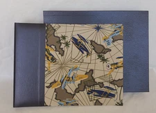 NEW Ben PARKER Photo Album Scrapbook TRAVEL Airplanes BlackFaux Leather Slipcase