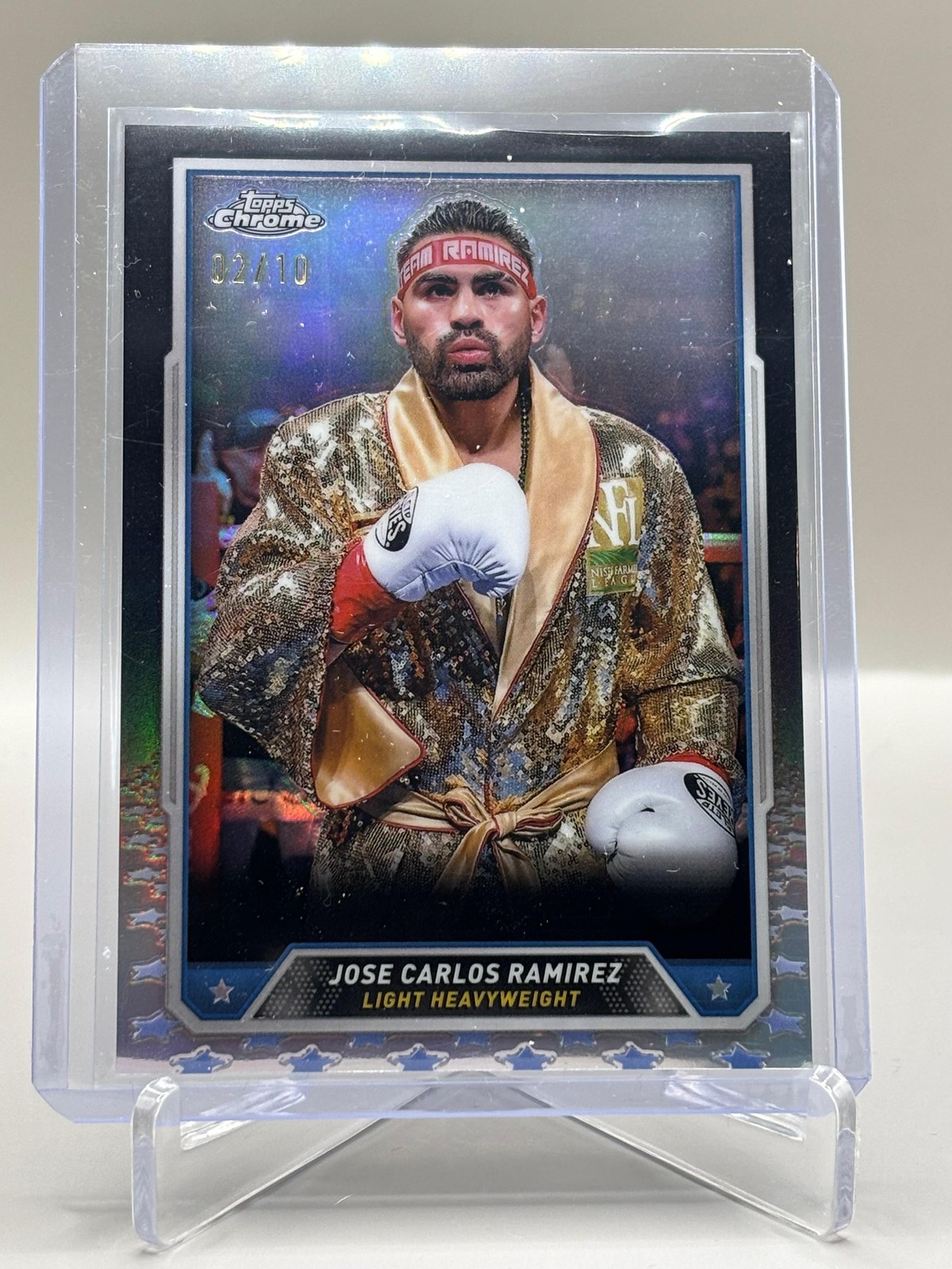 Jose Carlos Ramirez 2024 Topps Chrome Boxing #54 Black Refractor /10