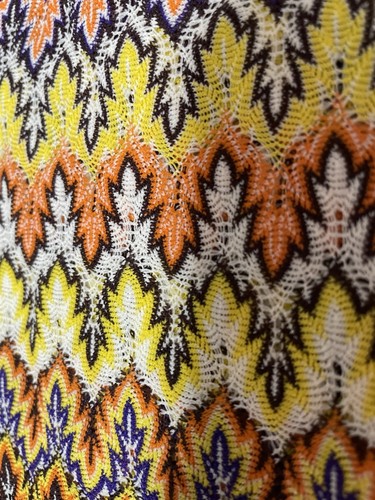 Vintage 1970's Women's Flame Knit Multi-Color Hippie Mod Knit Shirt Top Blouse M - Picture 9 of 12