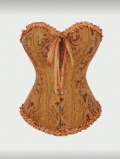 Orange Ruffled Corset Size Small in Women  s