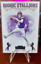 J.J. McCarthy 2024 Panini Contenders Rookie Stallions Rookie Football Card #9