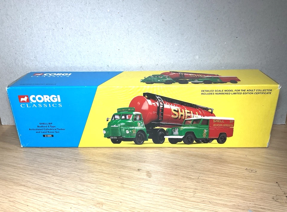CORGI 31005 Bedford S Tanker & Land Rover SHELL-BP, LEd, MIB. — 第 2/4 张图片