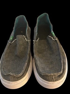 Men's Sanuk Sideline Slip-On Loafers USA Size 9 Grey