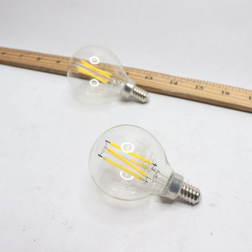 (2Pk) Philips LED Ultra Definition G16.5 Glass Light Bulb 350 Lumen Soft White   - Image 4 of 4