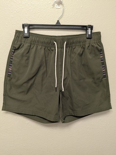Wowie Shorts Herren M grün Kordelzug Tribal Pocket Liner Badehose Badeanzug - Bild 1 von 11