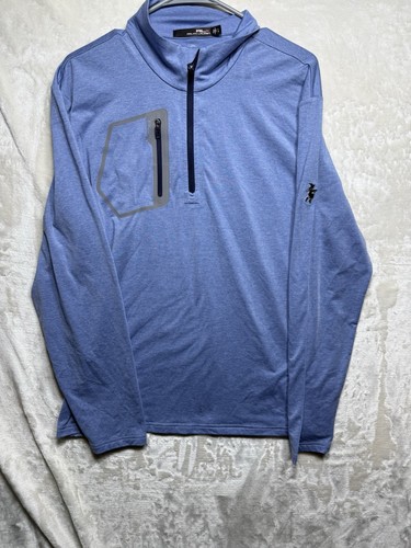 Ralph Lauren RLX Golf Men's L Blue Quarter Zip Performance Pullover Long Sleeve - Picture 7 of 19