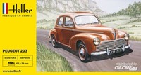 Heller Peugeot 203 Frankreich 45PS 1950 Modell-Bausatz 1:43 Neu Tipp Bausatz