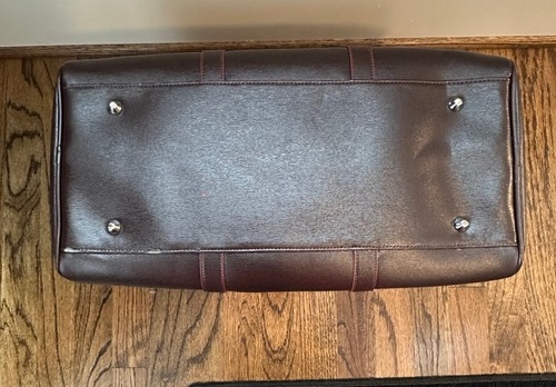 Robert Graham Year-Round Duffel Bag Brown Genuine Leather Lined DEFECTS** - Picture 12 of 15