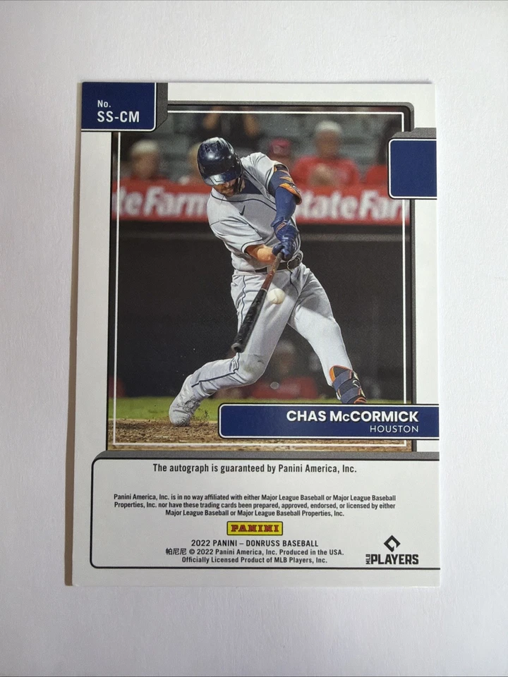 2022 Chas McCormick Panini Donruss Silver Signature Series Auto - Image 2 of 2