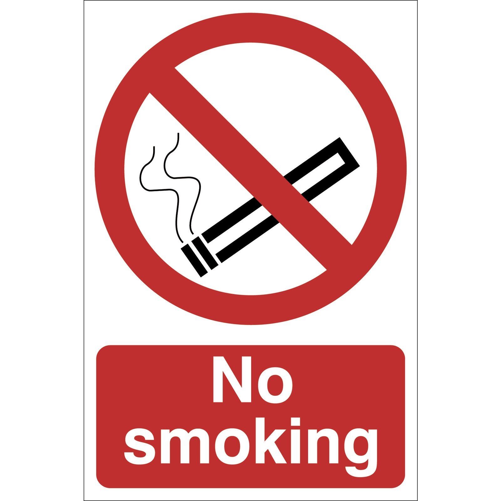 Draper No Smoking Prohibition Self Adhesive Sign Notice