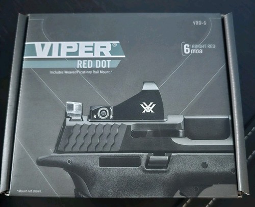 Vortex VRD-6 Viper Red Dot 6MOA With Pic Rail Mount Color Black Gen 2 N.I.B