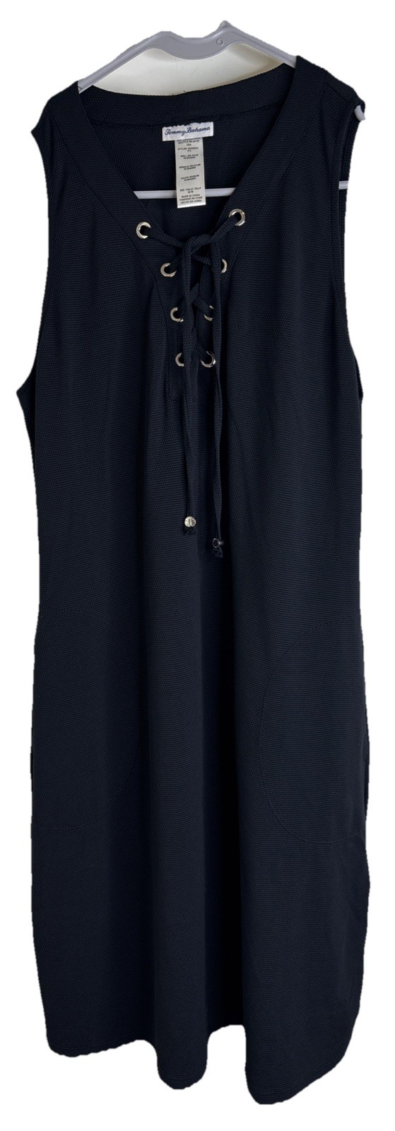 Tommy Bahama Summer Dress, Navy, Sleeveless, Pockets, Size M