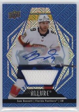 2022-23 Upper Deck Allure Blue Line Auto Jersey 6/25 Sam Bennett #63 Auto uk2
