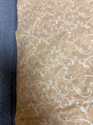 Gold Flannel Scroll Pattern Soft PJ Apparel Blanket Fabric 8 Yds 42 W - product listing photo
