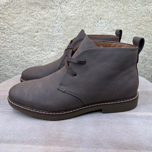 Sonoma Goods For Life Accordion Boots Mens Size 13 Ankle Brown Lace Up New - Picture 2 of 12