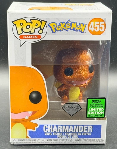 Funko Pop Pokemon 455 Charmander Diamond 2021 Spring Convention New Vinyl Figure