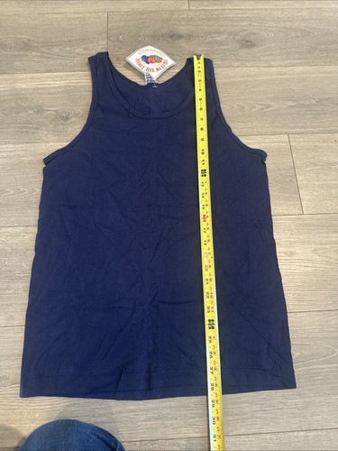 Vintage Shirt Fruit of The Loom Medium Herren Tank Top 100% Baumwolle USA 1991 - Bild 7 von 8