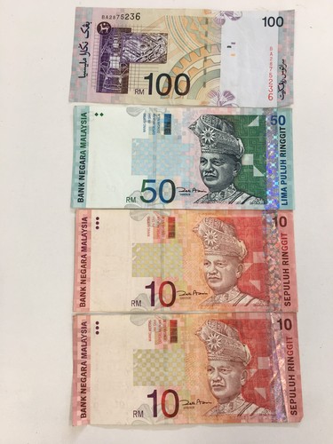 170 Malaysian Ringgit Banknotes 100 50 & 10 Note Denominations CN9 P69
