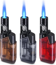 3 Pack Torch Lighter Mini Refillable Butane Lighters Utility Lighter Long Wand P