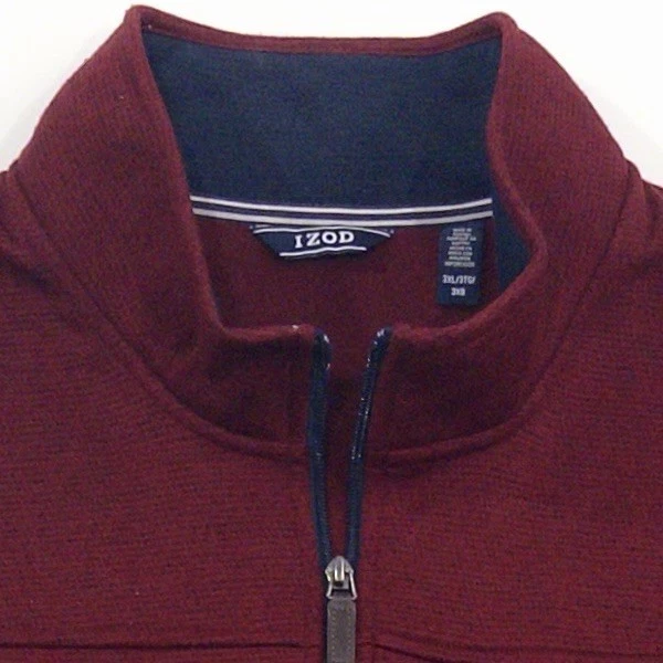 Chaleco polar IZOD para hombre XXL rojo cremallera completa bolsillos sin mangas Foto 3 de 4
