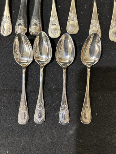 Lotto 18 pezzi di antiche posate Norblin Varsavia Polonia placcato argento  - Foto 5 di 8