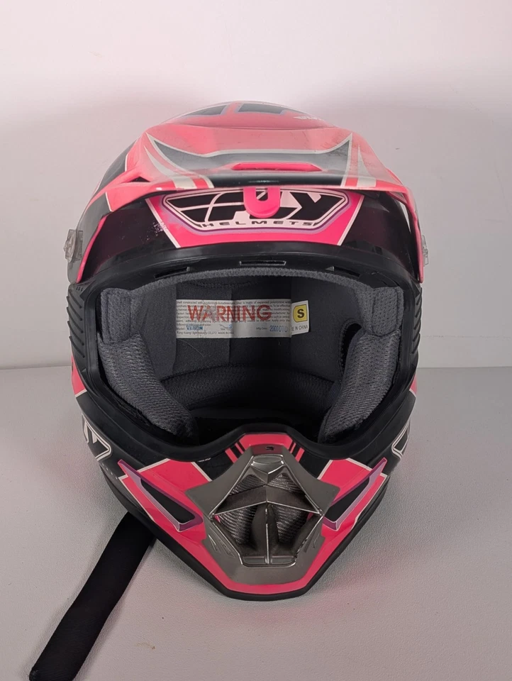 Fly Racing Helmet Pink Women’s Small 55-56cm Motocross Riding Bike - Venom - Image 3 of 4
