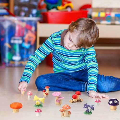 120 Pcs Cute Tiny Mushrooms Bulk Mini Miniature Figurines Fairy Decor Garden ... - Picture 5 of 7