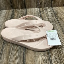 Crocs Classic Platform Flip Flop Sandals Thong W Size 8 Soft Pink Beach NEW