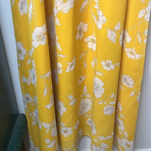 NWT Adrianna Papell Yellow with White Flowers Halter Maxi Dress Size 8 Wedding - Picture 5 of 11