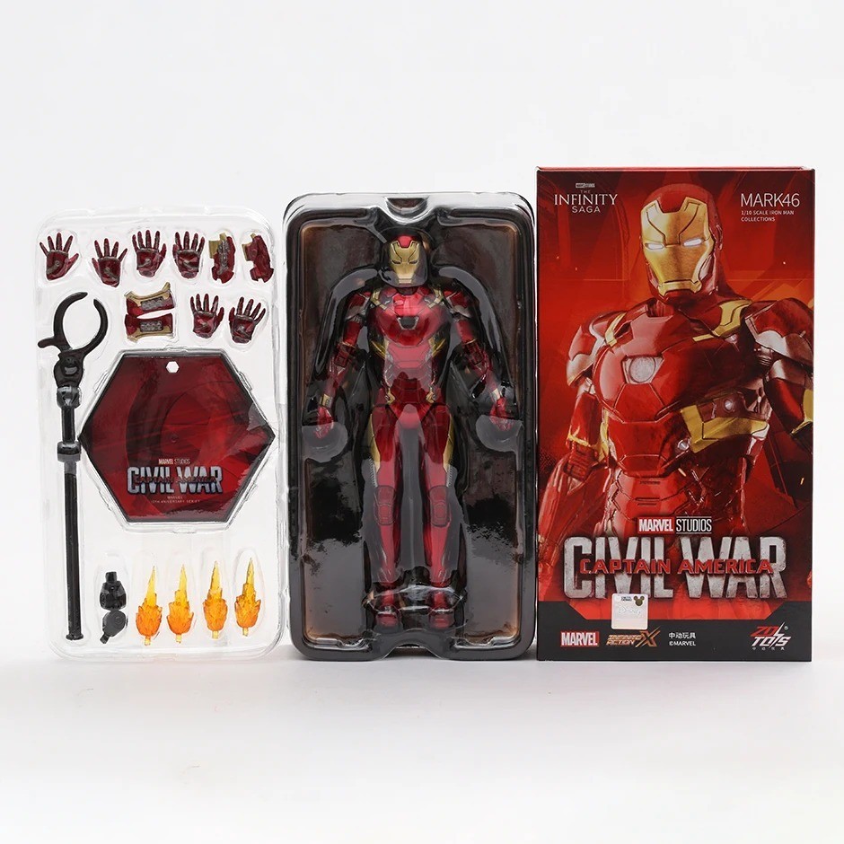 Figura de acción móvil conjunta Iron Man serie MK ZD Toys 7′′ - Coleccionable