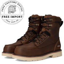 Men's Ariat Rebar Lift 8" Waterproof Composite Toe Work Boots Brown Medium Width