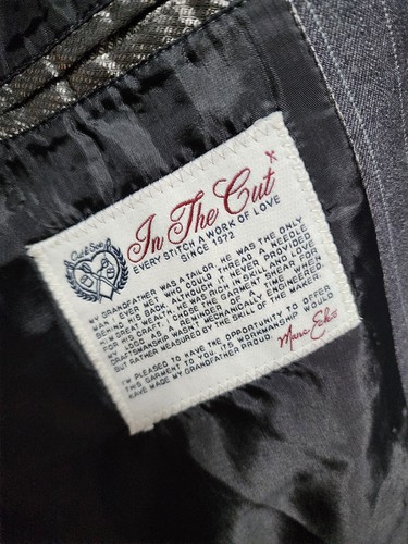 Marc Ecko Cut Sew Slim Blazer Men Size M (40) Patch/Stripe 3 Button Blend Jacket - Picture 11 of 14