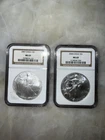 2004 & 2007 MS69 NGC Silver Eagle .999 ONE Troy Oz Of Silver Each