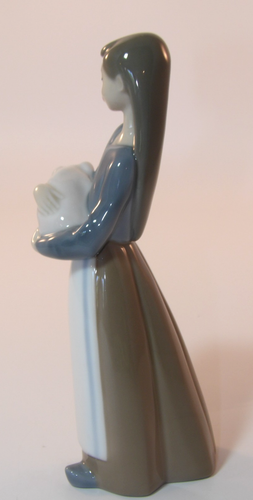 Vintage Lladro 7" Figur junges Mädchen mit Schwein Ferkel um 1980 TOP - Bild 4 von 8