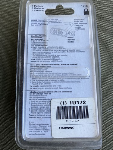 Master Lock 175D Combination Padlock B17 - Picture 6 of 7