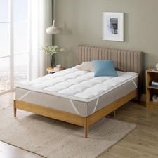 Zinus Bambus-Matratzenauflage 140x200 cm – Gesteppter 5 cm dicker Spannbettbezug