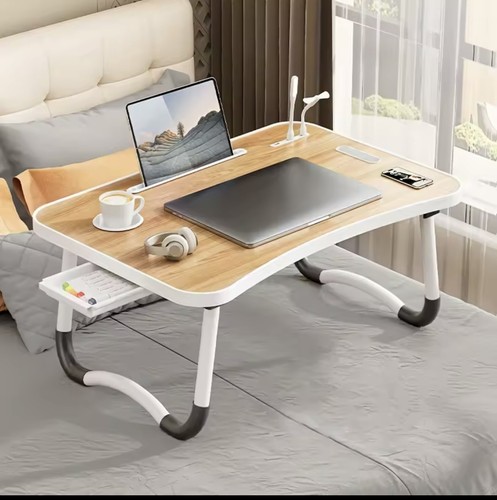 Portable Laptop Desk with USB Light, Small Fan, Cup Holder, Tablet Slot - Bild 7 von 8