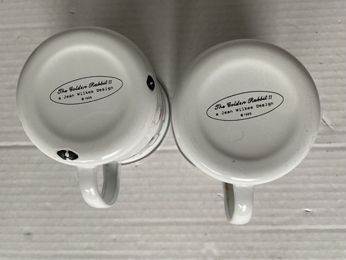 The Golden Rabbit II Enamelware Jean Wilkes Checkerboard Ladybug Ants 6 Pieces - Picture 7 of 24