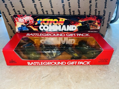 VINTAGE 1984 Hot wheels ACTION COMMAND BATTLEGROUND GIFT PACK UNOPEND - Picture 1 of 11