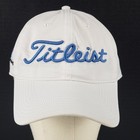 Titleist Golf Hat Baseball Cap Performance Osfm Adjustable White with Blue Logo