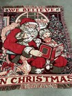 Vtg Holiday Woven Throw Tapestry Blanket We Believe in Christmas Santa Kids