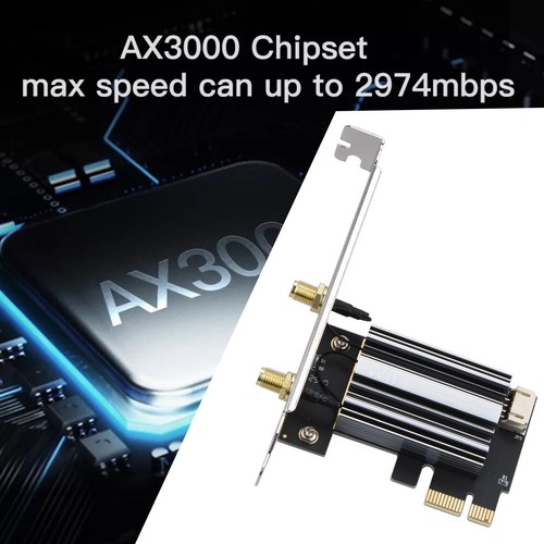 AX3000 Chipset PCIe WiFi 6 For Intel AX200 WiFi Card WiFi PC Adapter New - Photo 17/17