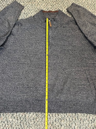 Duluth Trading Strongarm 1/4-Reißverschluss Pullover mit Stehkragen BLAU MELIERT Herren 3XL XXXL - Bild 6 von 9
