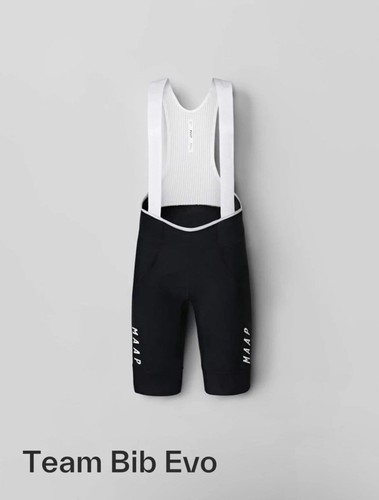 Maap Team Bib Evo Size L (BRAND NEW WITH TAGS!) Cycling Bib Black/White